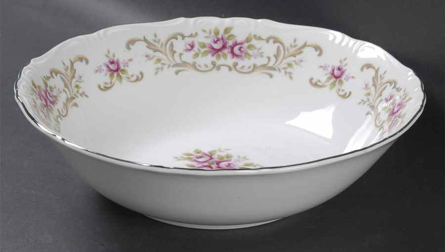 Rose Baroque 9" Round Vegetable Bowl by Style House-1
