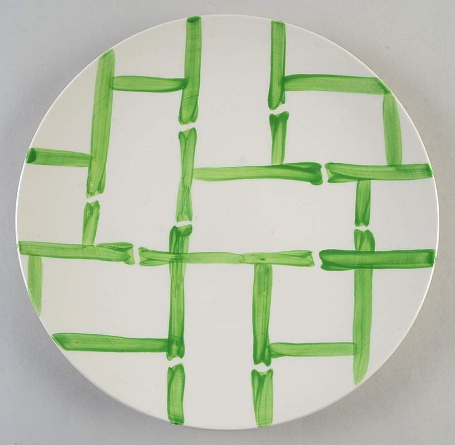Bamboo Green 12" Chop Plate (Round Platter) by Stangl-1