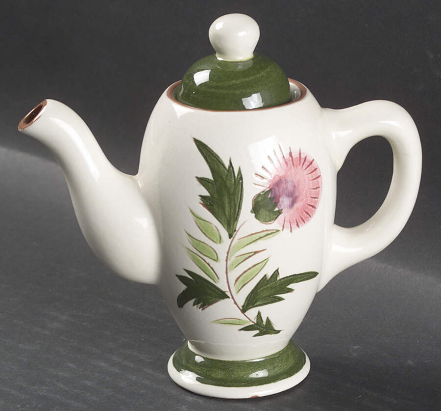 Thistle (Pink Thistle) Individual Coffee Pot & Lid by Stangl-1