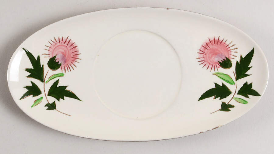 Thistle (Pink Thistle) Underplate for Gravy Boat by Stangl-1
