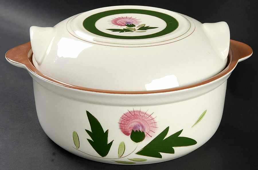 Thistle (Pink Thistle) 1.25 Qt Round Covered Casserole by Stangl-1
