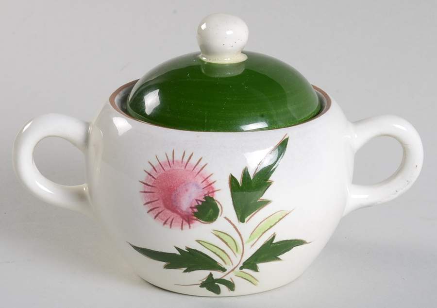 Thistle (Pink Thistle) Sugar Bowl & Lid by Stangl-1