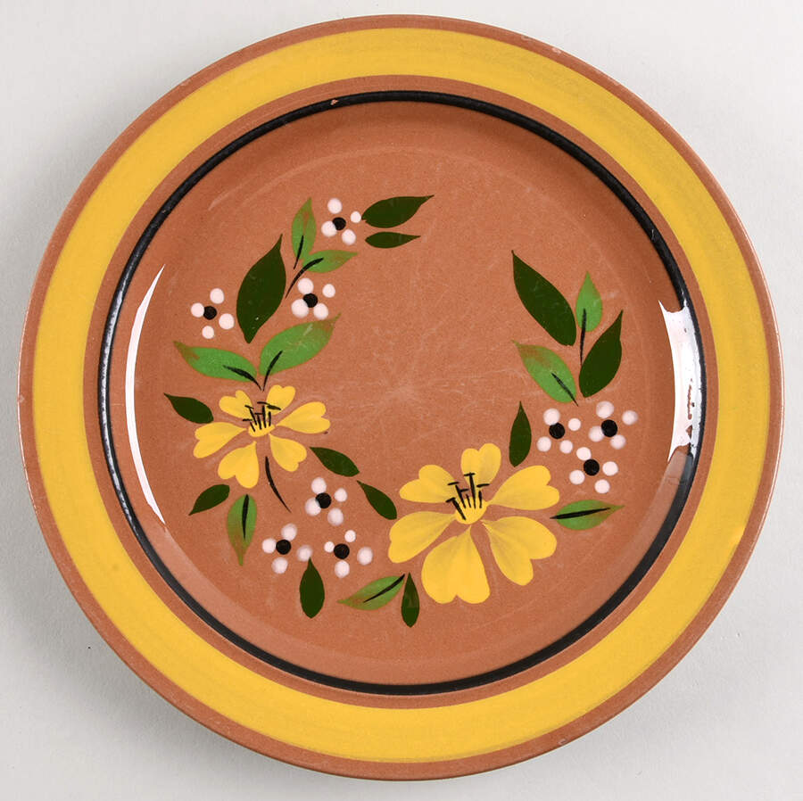 Yellow Flower Dinner Plate by Stangl-1