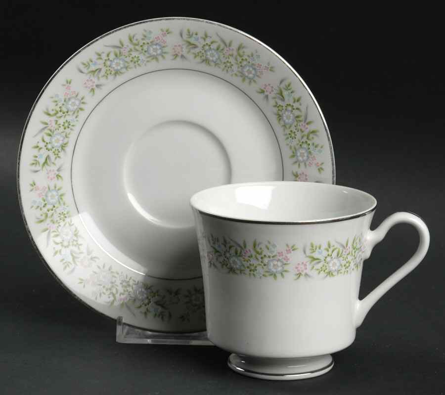 Springtime Footed Cup & Saucer Set by Sterling China (Japan)-1