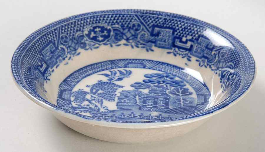 Willow Blue (Smooth) Fruit/Dessert (Sauce) Bowl by John Steventon & Son-1