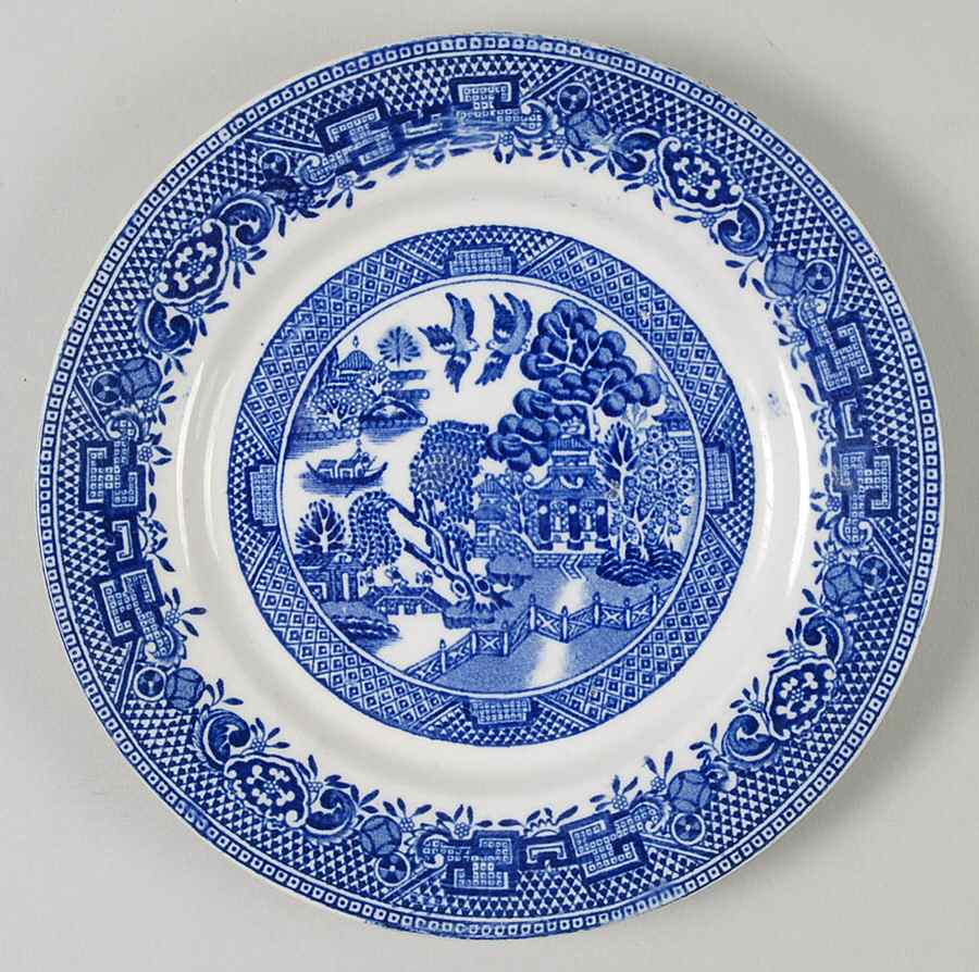 Willow Blue (Smooth) Bread & Butter Plate by John Steventon & Son-1