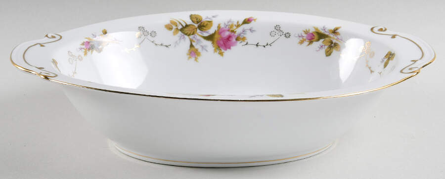 Moss Rose 11" Oval Vegetable Bowl by Summit-1