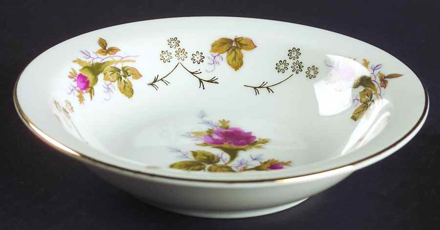 Moss Rose Rim Fruit/Dessert (Sauce) Bowl by Summit-1