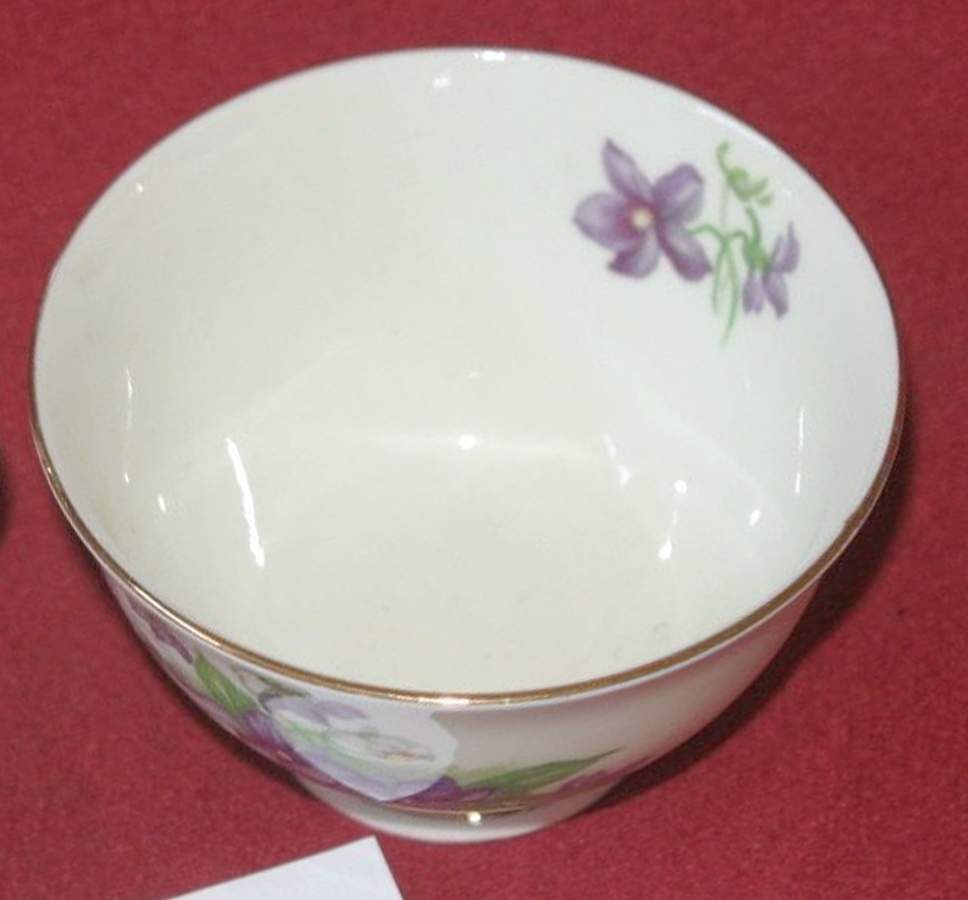 Devon Violets Open Sugar Bowl by Sutherland-1