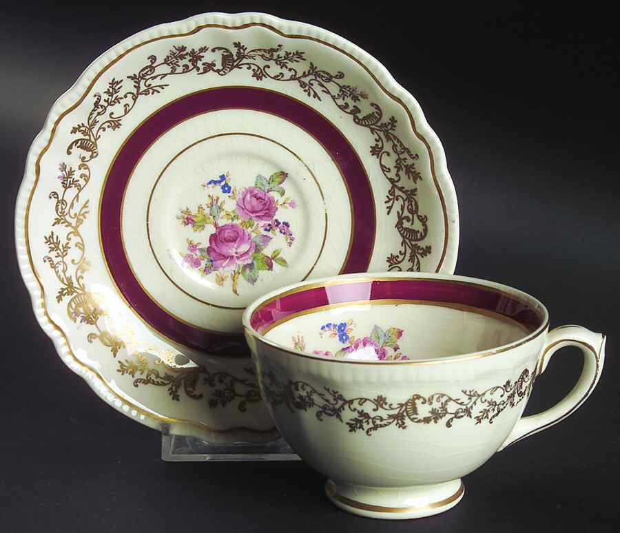 Montcalm Footed Cup & Saucer Set by Sovereign Potters-1