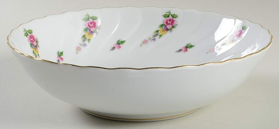 Floral Trail 9" Round Vegetable Bowl by Swirl-1