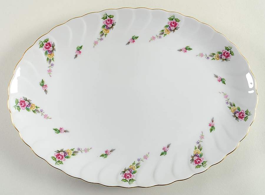 Floral Trail 12" Oval Serving Platter by Swirl-1