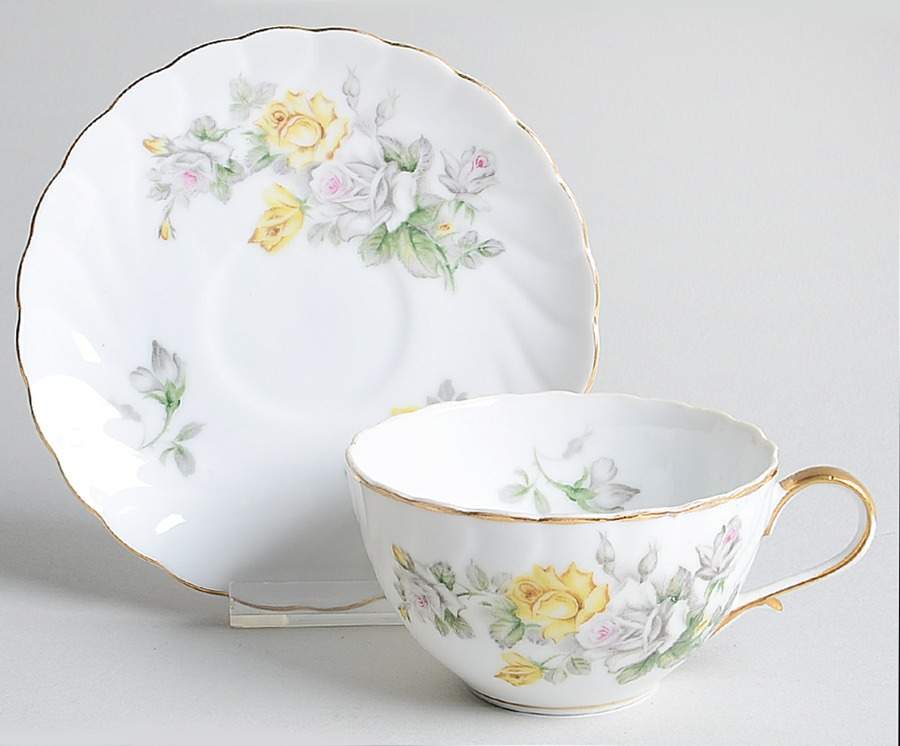 Summer Song Flat Cup & Saucer Set by Swirl-1