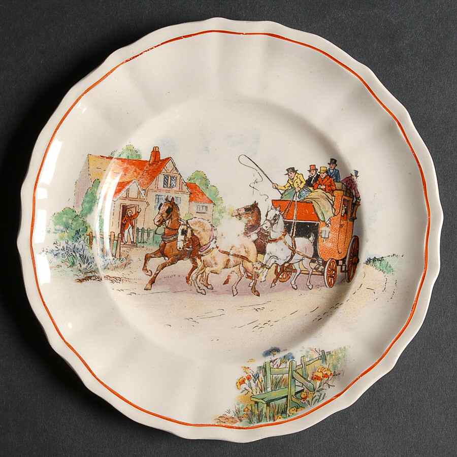 Coaching Days Bread & Butter Plate by Swinnertons-1