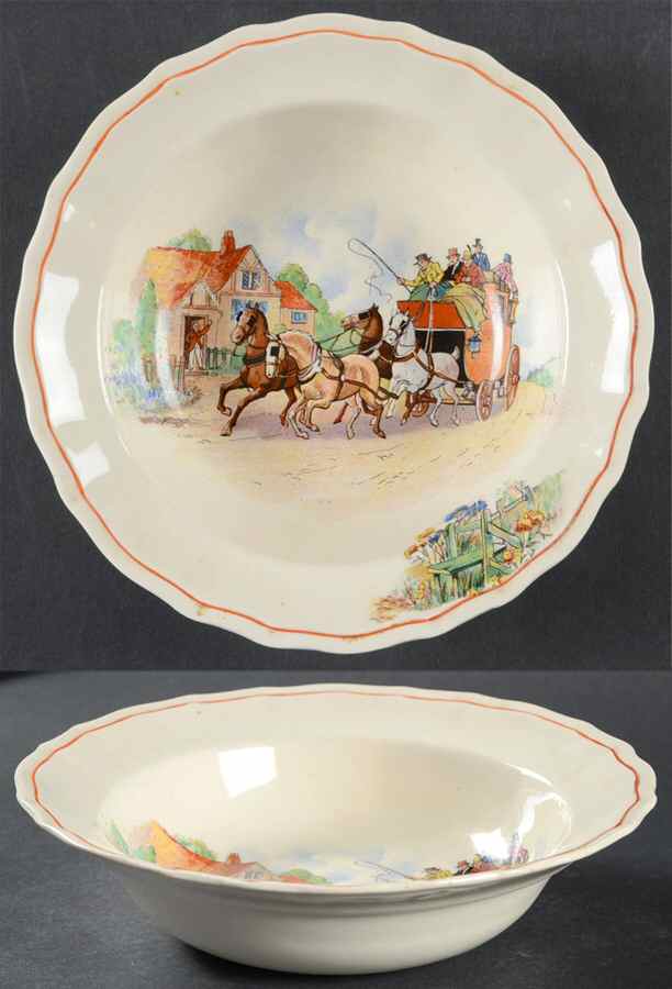 Coaching Days Rim Cereal Bowl by Swinnertons-1