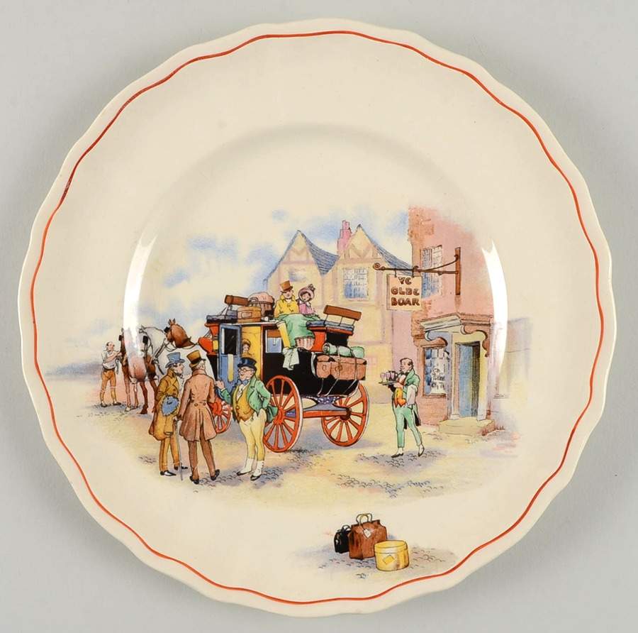 Coaching Days Luncheon Plate by Swinnertons-1