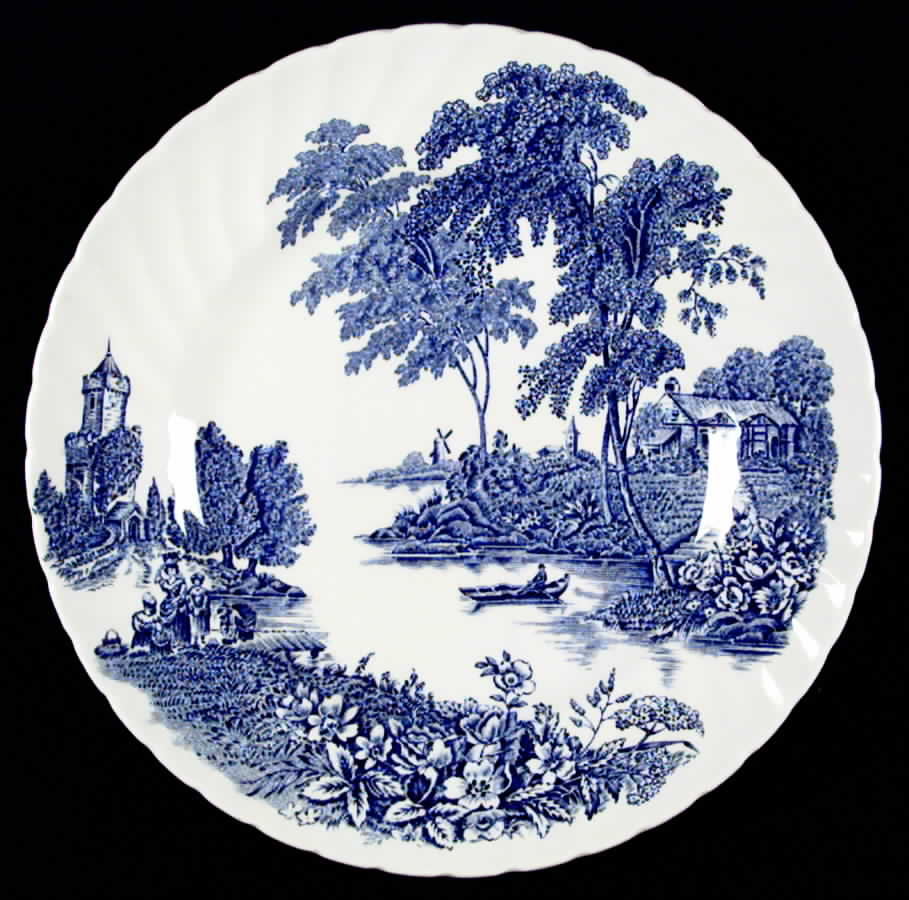 The Ferry Blue Dinner Plate by Swinnertons-1