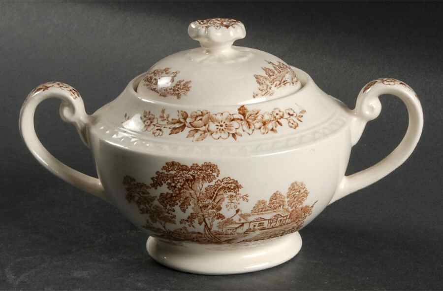 The Ferry Brown Sugar Bowl & Lid by Swinnertons-1