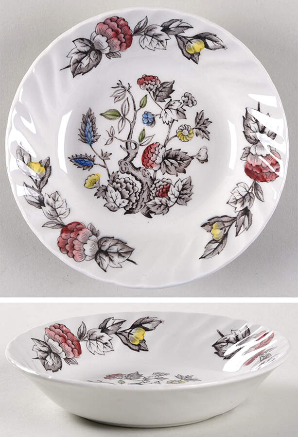 Indian Tree Multicolor Fruit/Dessert (Sauce) Bowl by Swinnertons-1