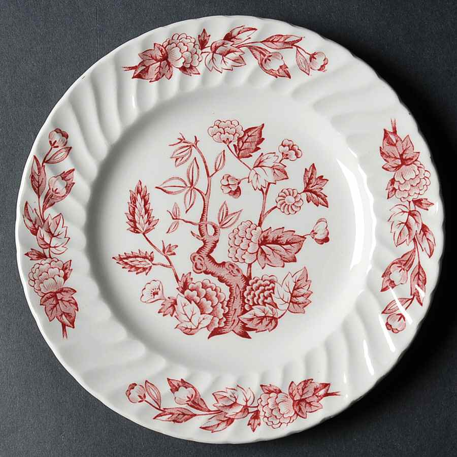 Indian Tree Pink Bread & Butter Plate by Swinnertons-1