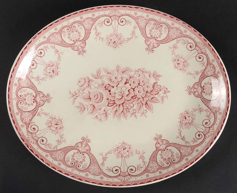 Kent Pink 11" Oval Serving Platter by Swinnertons-1