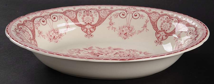 Kent Pink 10" Oval Vegetable Bowl by Swinnertons-1