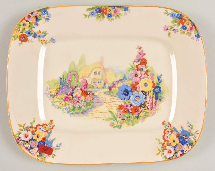 Old England Gardens 10" Rectangular Serving Platter by Swinnertons-1