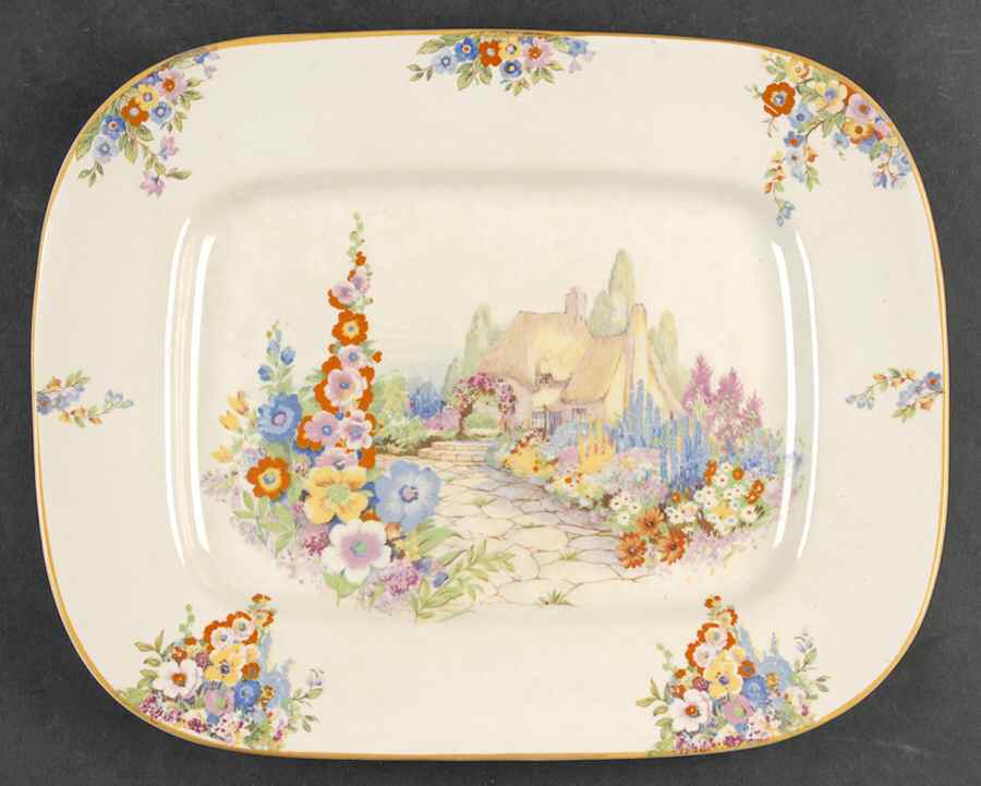 Old England Gardens 11" Rectangular Serving Platter by Swinnertons-1