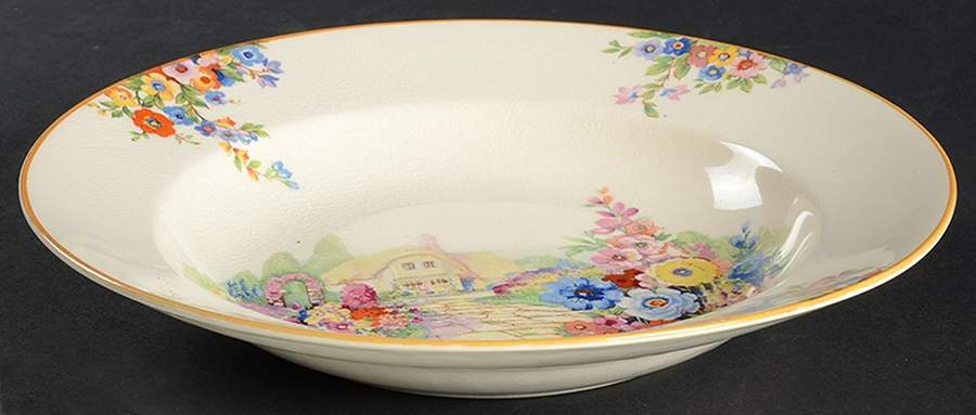 Old England Gardens Rim Soup Bowl by Swinnertons-1