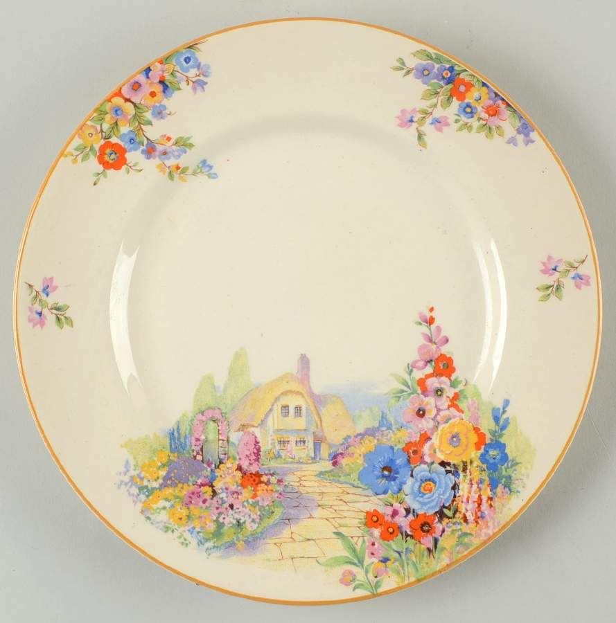 Old England Gardens Luncheon Plate by Swinnertons-1