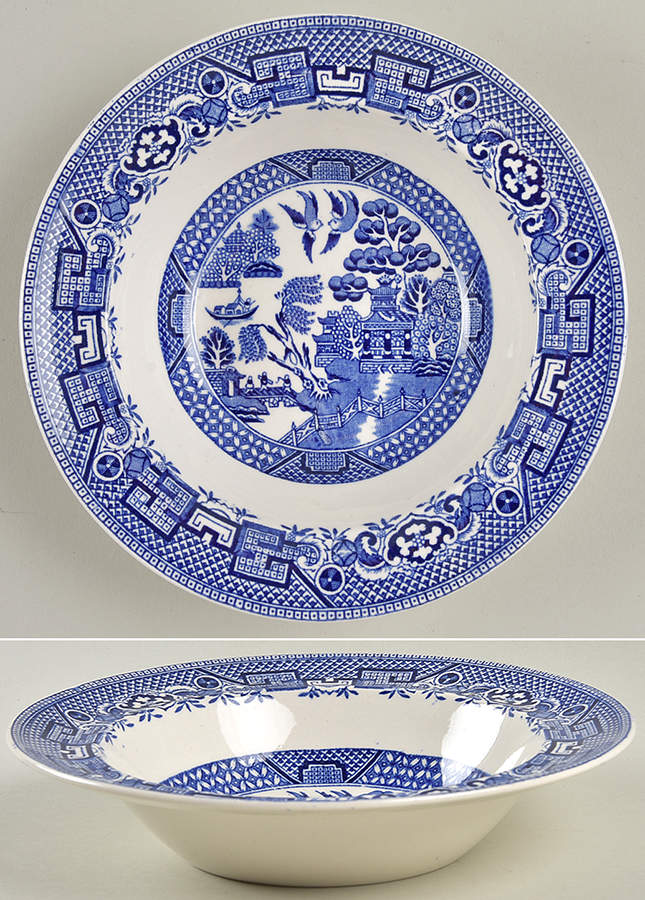 Old Willow Blue Rim Cereal Bowl by Swinnertons-1