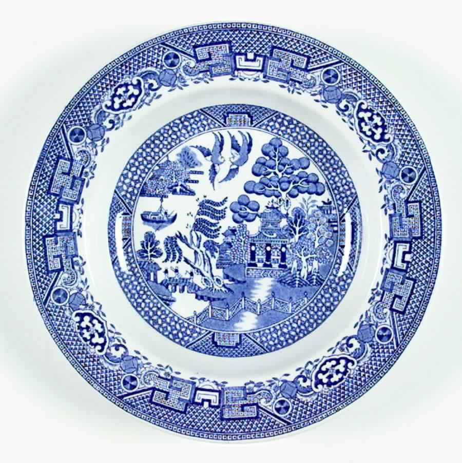 Old Willow Blue Rim Soup Bowl by Swinnertons-1
