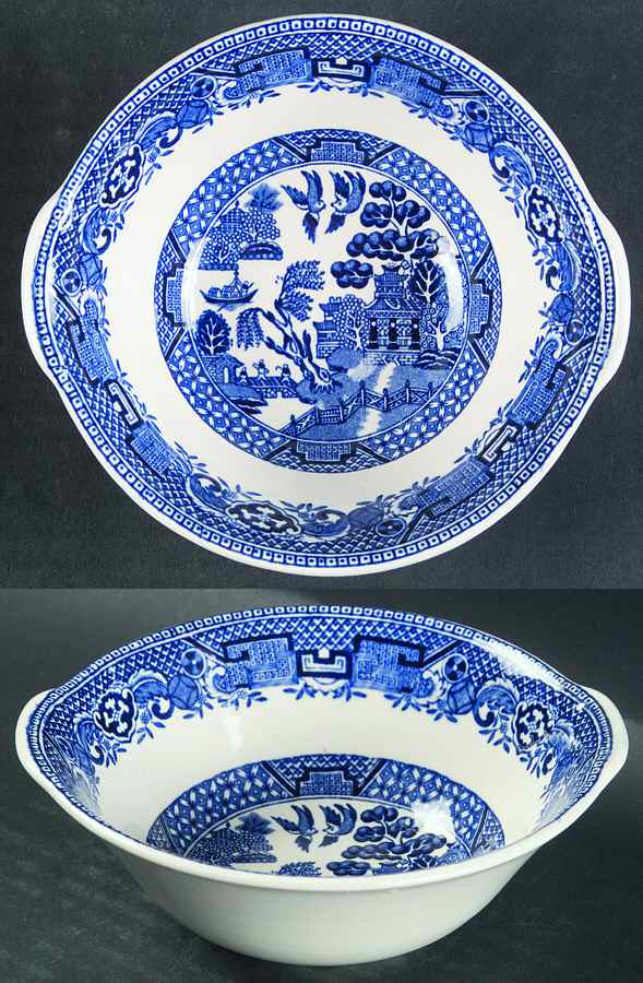 Old Willow Blue Lugged Fruit/Dessert (Sauce) Bowl by Swinnertons-1