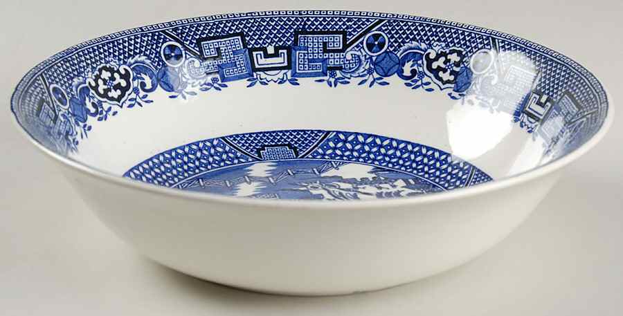 Old Willow Blue 8" Round Vegetable Bowl by Swinnertons-1