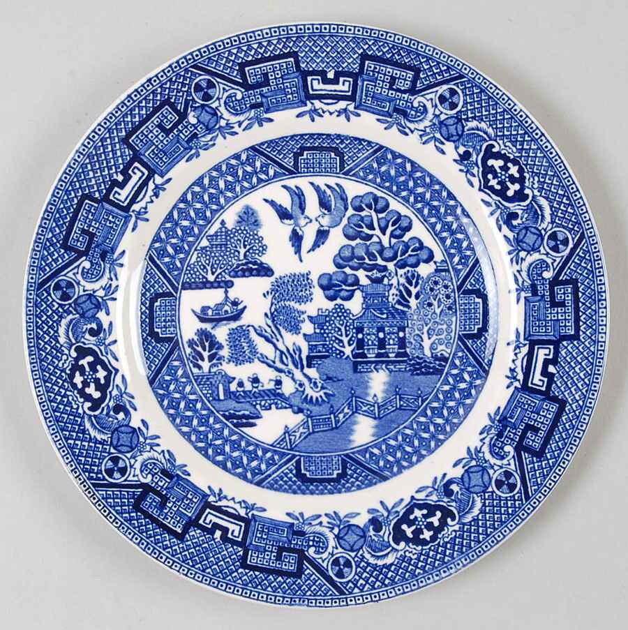 Old Willow Blue Bread & Butter Plate by Swinnertons-1