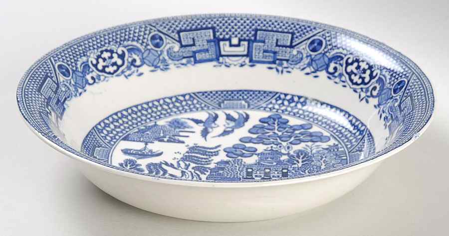 Old Willow Blue Coupe Soup Bowl by Swinnertons-1