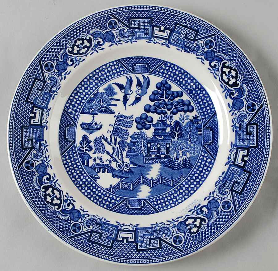 Old Willow Blue Salad Plate by Swinnertons-1