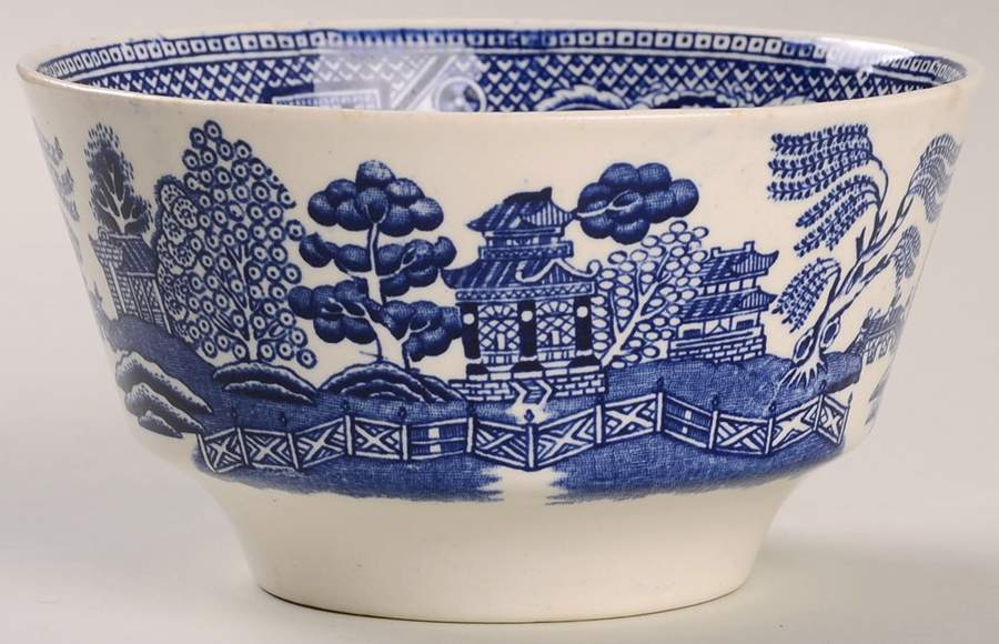 Old Willow Blue Open Sugar Bowl by Swinnertons-1