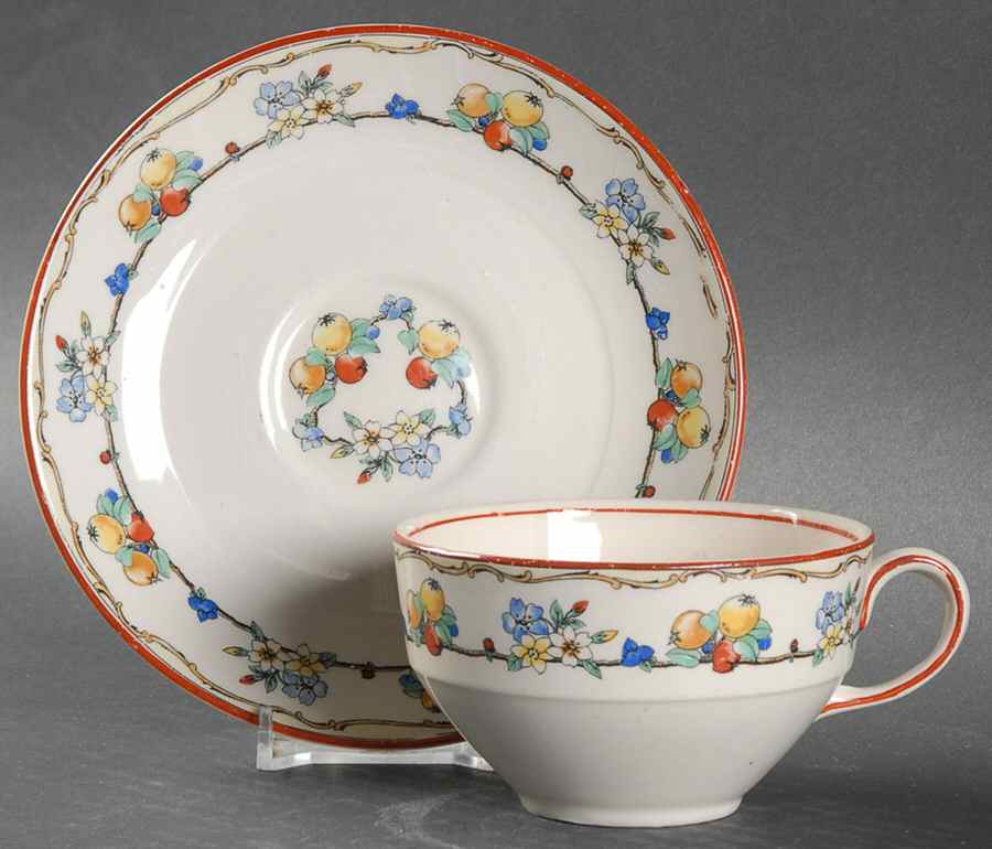 Orchard Flat Cup & Saucer Set by Swinnertons-1