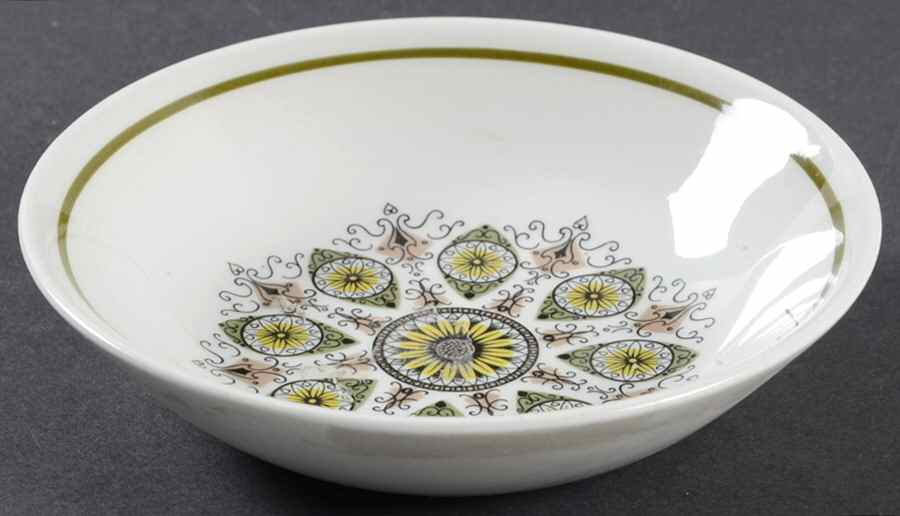 Paisley Green Fruit/Dessert (Sauce) Bowl by Swinnertons-1