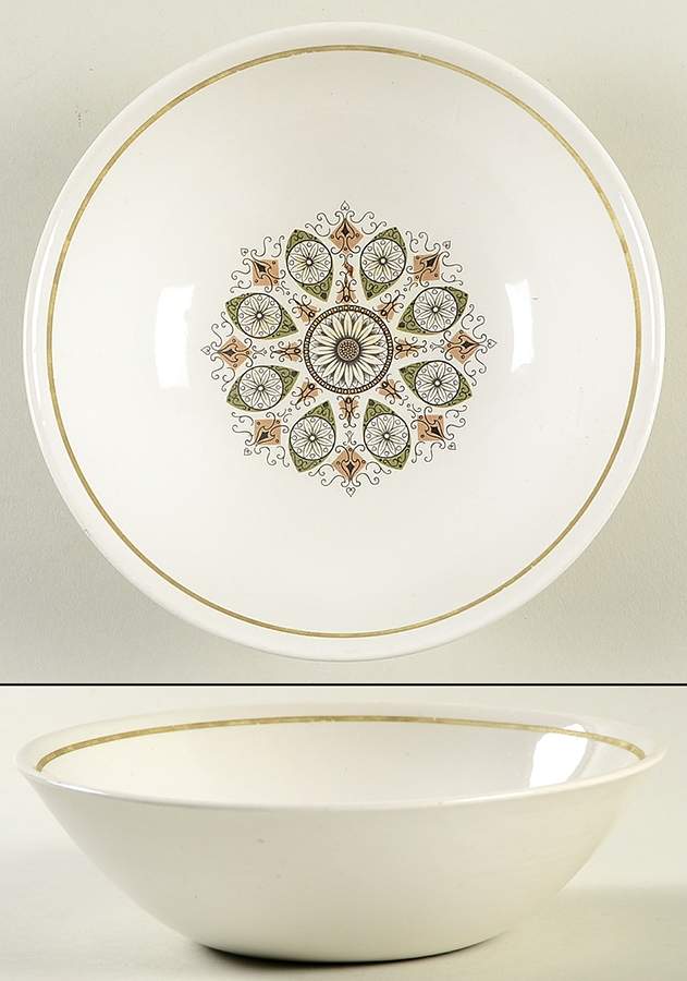 Paisley Green Coupe Cereal Bowl by Swinnertons-1