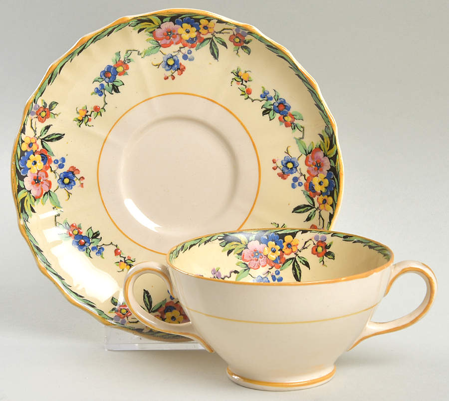 Surrey Footed Bouillon Cup & Saucer by Swinnertons-1