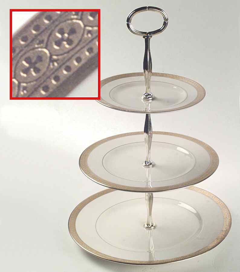 Bracelet 13 7/8"-14 1/4" 3-Tiered Serving Tray(DP,SP,BB) HC by Syracuse-1
