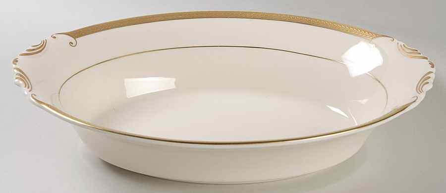 Diane (No Color Band) 10" Oval Vegetable Bowl by Syracuse-1