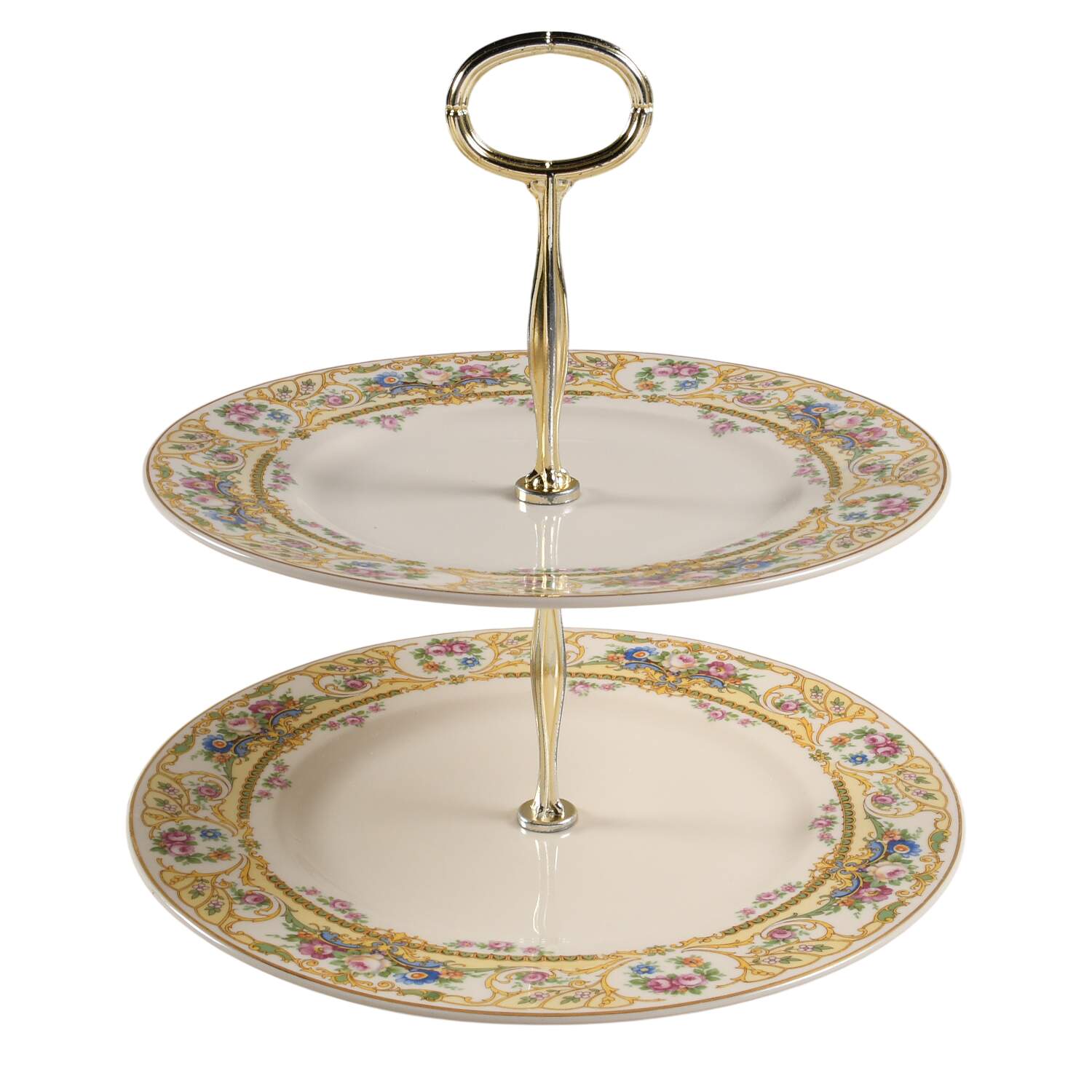 Rose Marie 6 5/8"-10"  2 Tiered Serving Tray (Dp, Sp) HC by Syracuse-1