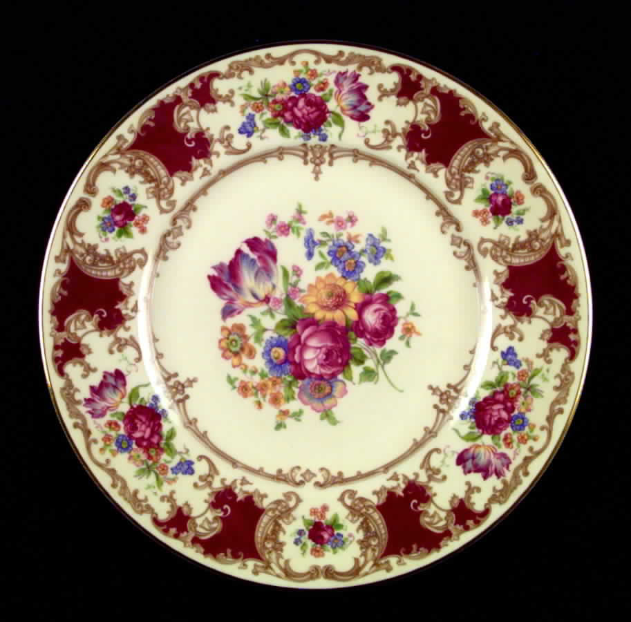Romance Maroon Dinner Plate by Syracuse-1
