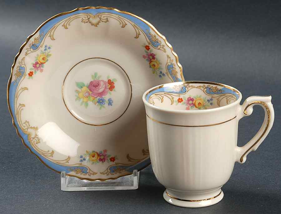 Symphony Footed Demitasse Cup & Saucer Set by Syracuse-1