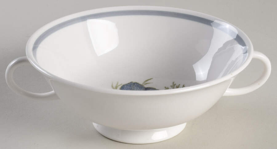 Glen Mist (Susie Cooper Signature Stamp) Flat Cream Soup Bowl by Susie Cooper-1
