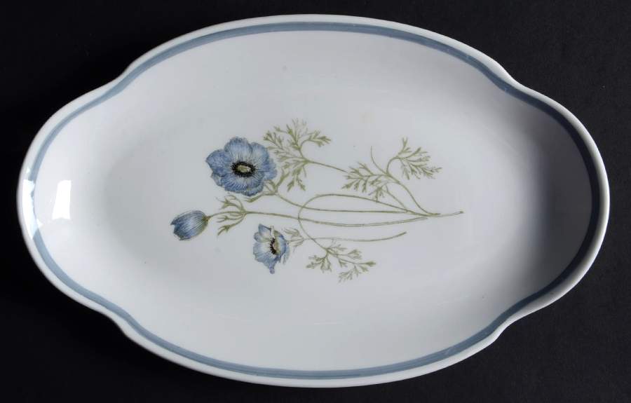 Glen Mist (Susie Cooper Signature Stamp) 10" Oval Serving Platter by Susie Cooper-1
