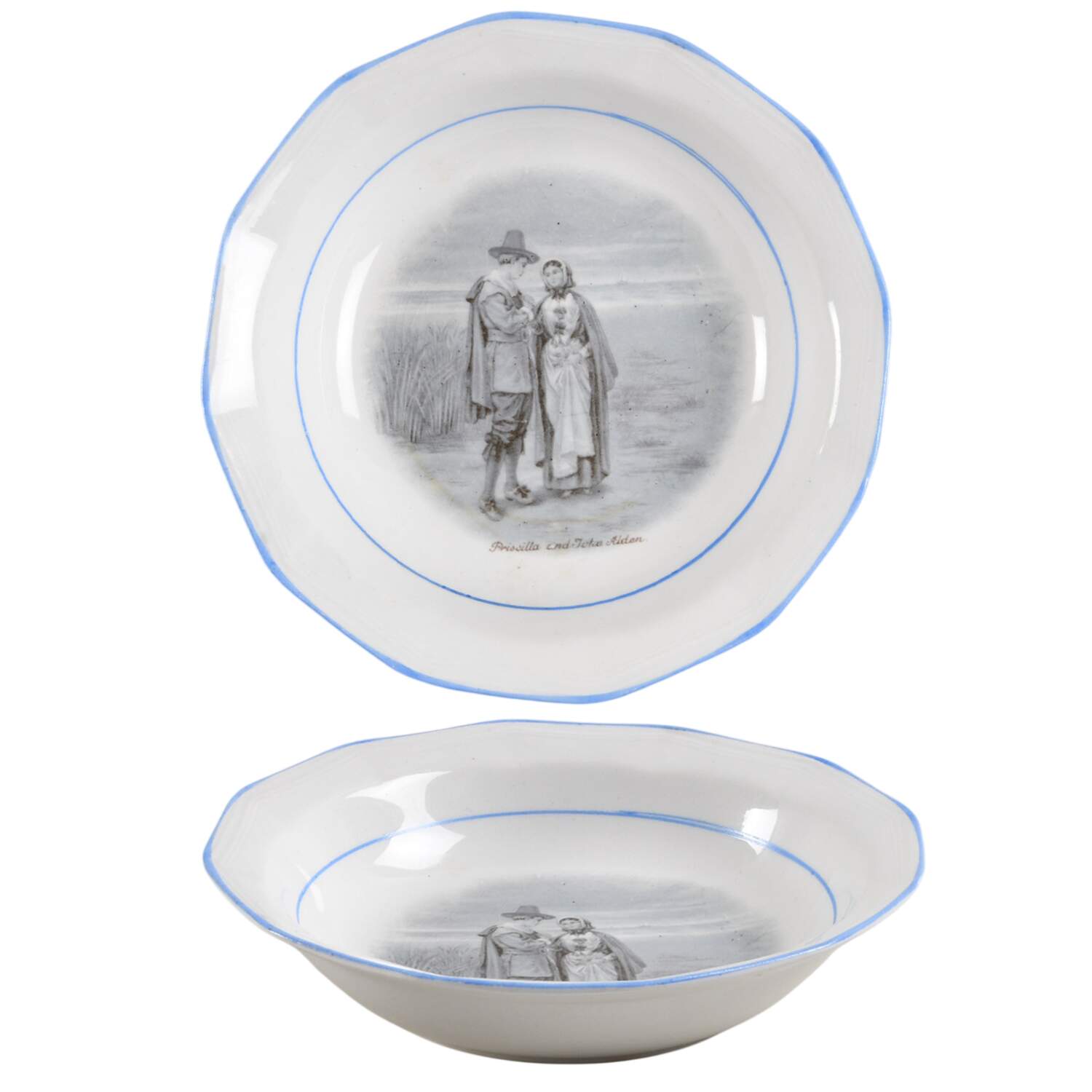 Courtship of Miles Standish Fruit/Dessert (Sauce) Bowl by Sterling China (USA)-1
